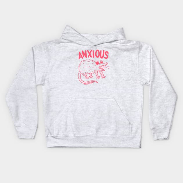 ANXIOUS Kids Hoodie by Possum Mood